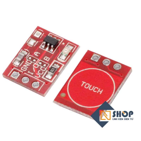 Mô-đun nút cảm ứng TTP223 màu đỏ, Cảm ứng vân tay HC-429