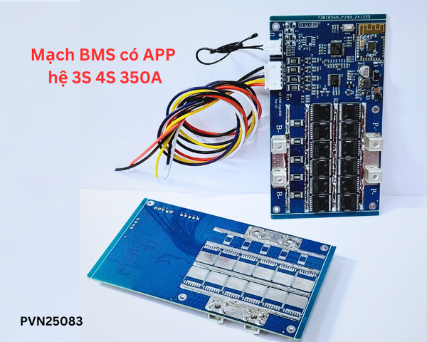 Mạch BMS 3S 4S 350A có App dùng cho hệ pin 3.2v và 3.7v kt 66x113mm 1.5% G5-C11
