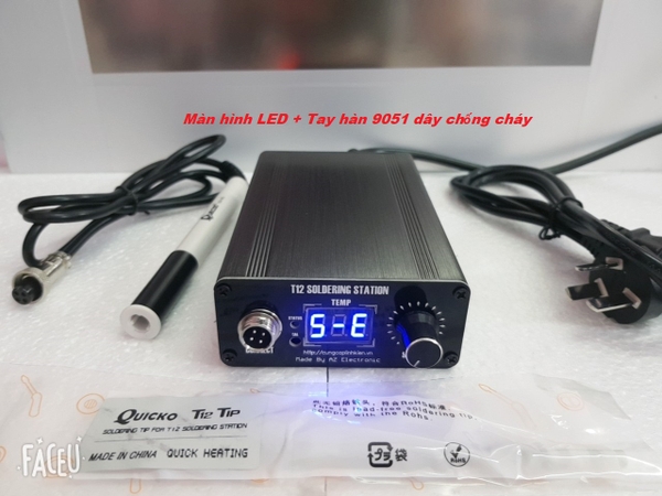 Bộ Trạm hàn T12 QUICKO DIY màn hình LED tay 9051 TU1