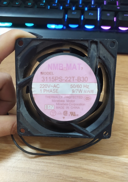 Quạt tản nhiệt NMB-MAT 3115PS-22T-B30 mới G1-T4