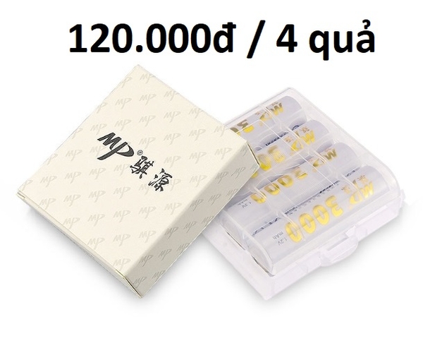 Pin sạc MP 3000maH chính hãng, vỉ 4 viên TU3
