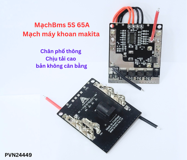 BMS 5S 65A Mạch máy khoan chân makita phổ thông, không cân bằng 1.5% G4-E7 E8