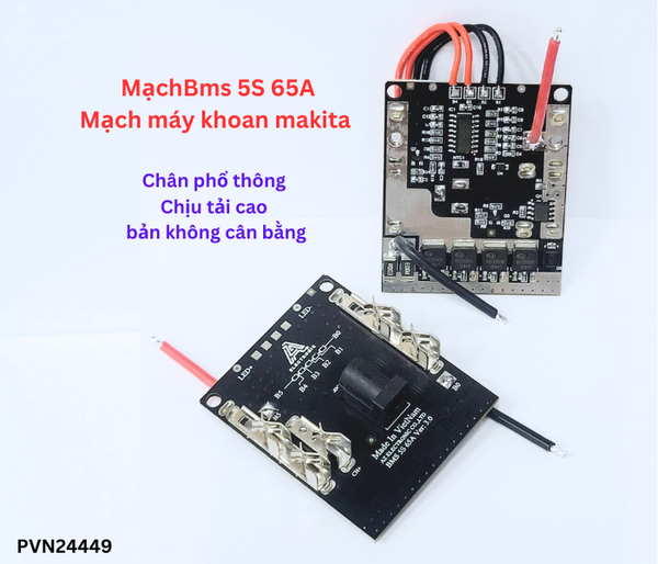 BMS 5S 65A Mạch máy khoan chân makita phổ thông, không cân bằng