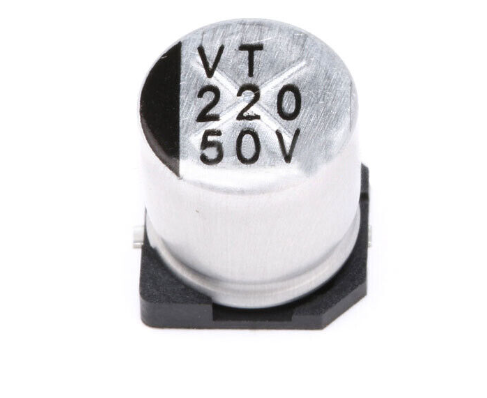 Tụ nhôm dán SMD 220uF 50V kích thước 10*10.5 X3T2