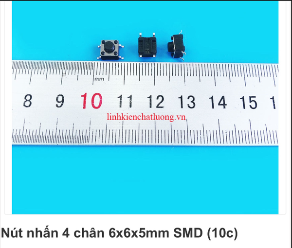 Nút nhấn 4 chân 6x6x5mm SMD (gói 10c) RK-81