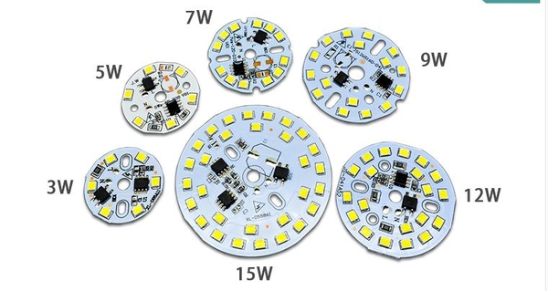 Tấm led nhôm tròn 220V 9W  đường kính 41mm, trắng và trắng ấm