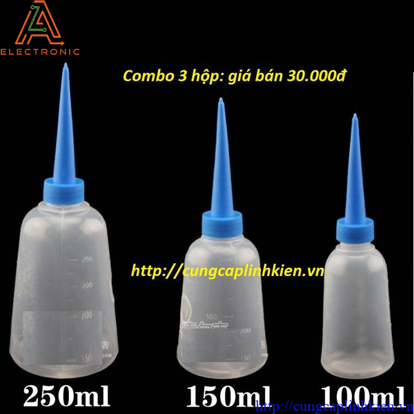 Bộ lọ đựng nước rửa, lọ đựng keo, lọ đựng axeton combo 3 lọ