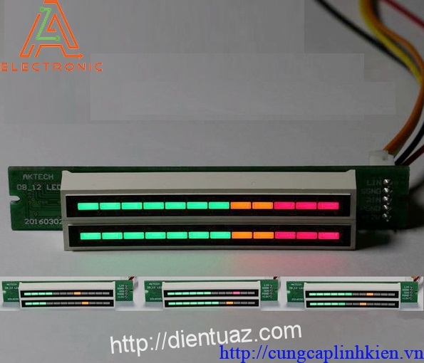 Đèn VU hiển thị bằng LED 12-bit kép