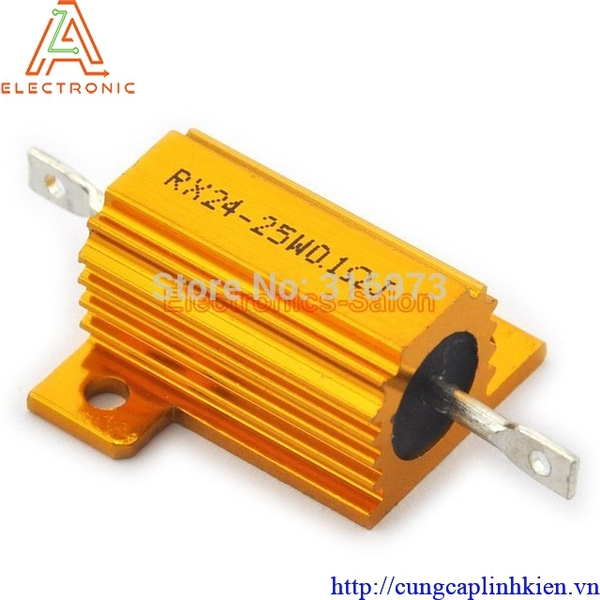 Điện trở nhôm vàng RX-24 0.1R 25W
