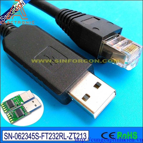 Dây chuyển USB TTL/485/RS232 to RJ45
