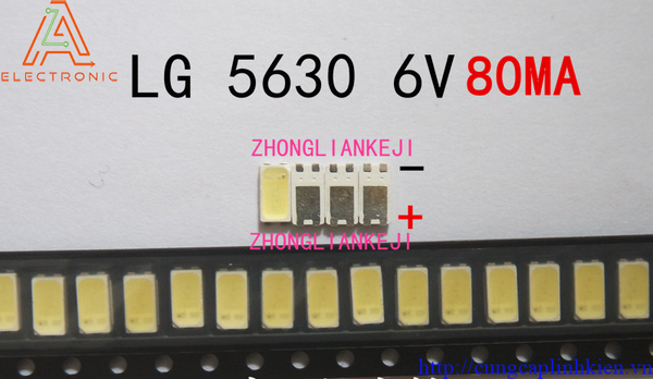 Đèn LED, LED hạt 5630 6V 80mA LG LED LCD HC-43 G4-3