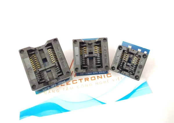 Bộ 3 đế nạp SOP8 150ML + SOP8 200MIL  mở rộng và SOP-8 SOP16 300MMIL T4-E7