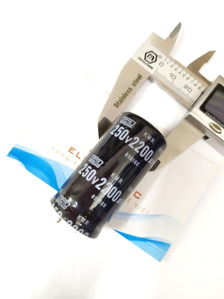 Tụ 2200uf 250V kích thước 25*50mm  cũ tháo máy G6-T4