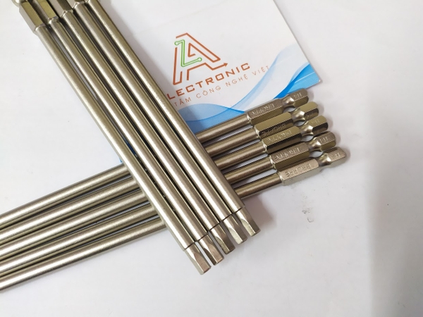 Bộ 10 Mũi Bắn Vít 6 cạnh BROPPE chuôi lục giác kt 150mmxH4 1.5%