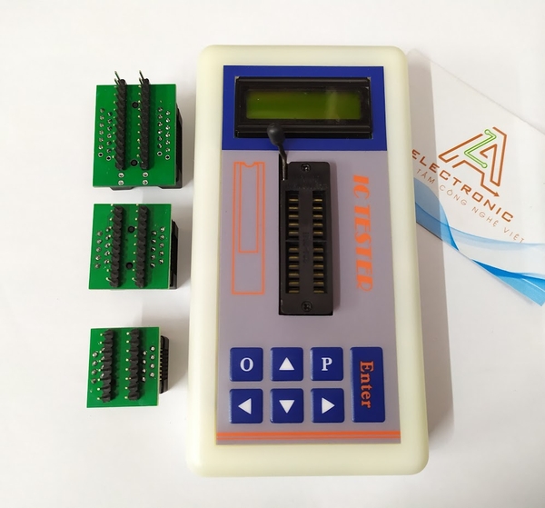 Máy  Test ic , Máy kiểm tra vi mạch tích hợp; kiểm tra IC, bóng bán dẫn PNP NPN  kèm theo 3 đế nạp 1.5% BH 6th G4-T4