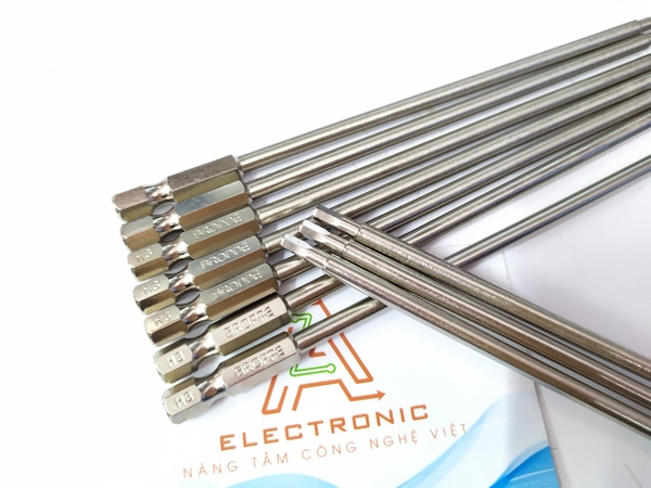 Bộ 10 Mũi Bắn Vít 6 cạnh BROPPE chuôi lục giác kt 150mmxH3 1.5%