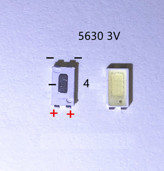 SAMSUNG  LED LCD TV đèn nền hạt 3V 5630  0,5W TRẮNG mát 4 feet