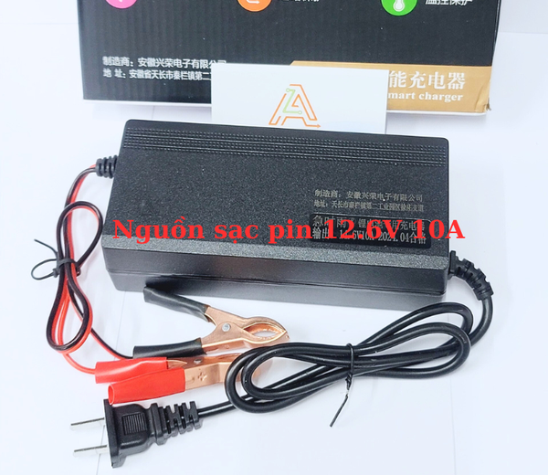 Bộ Sạc Pin Lithium 3S 12.6V 10A Kẹp Đỏ Đen ( Có quạt ) tủ kính tầng 1