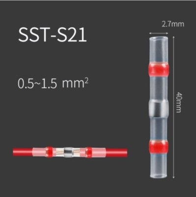 Đầu cốt nối dây có thiếc SST - S21 cho dây 0.5-1.5mm (10 chiếc)