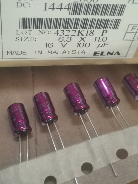 Tụ điện phân cực STARGET 100UF 16V ELNA 16V 100UF   Phiên bản sân khấu ROD