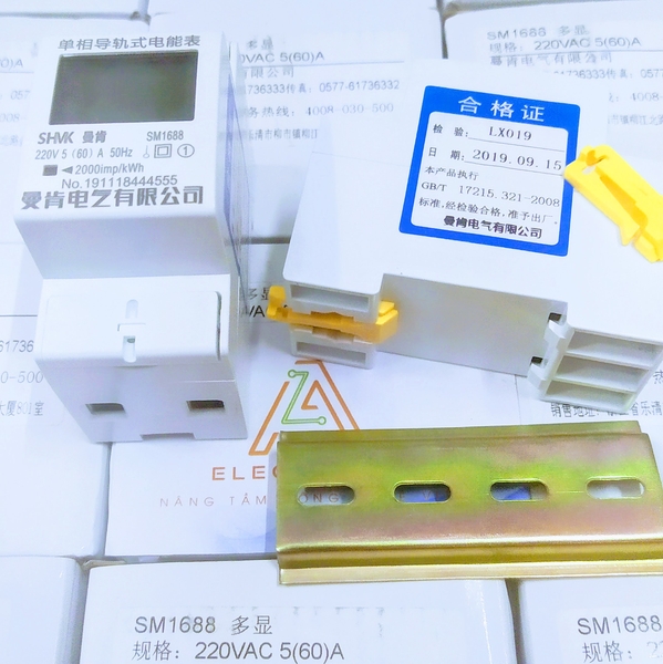 Công tơ điện tử đa năng1 pha 220v 60A không reset (có đèn nền) G2