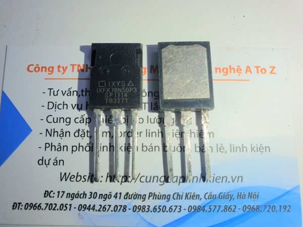 Sò Mosfet Kênh-N IXFX78N50P3 500V 78A cũ RK-113