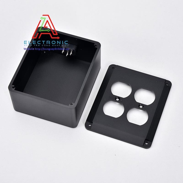 Vỏ hộp nhôm DIY BRZHiFi 1311 110x75x130mm mặt trắng thân đen