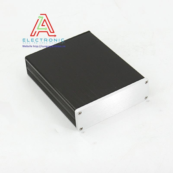 Vỏ hộp nhôm DIY BRZHiFi 1304 132x42x169mm thân đen mặt trắng