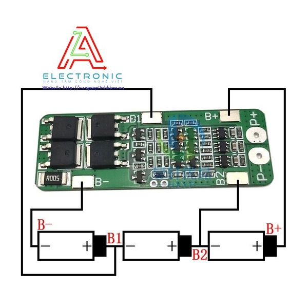 Mạch sạc pin 3S bảo vệ và cân bằng cell pin 18650 20A cell pin li-ion 3S 11.1V 12.6V RK-166