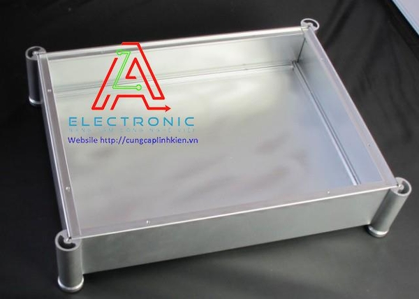 Vỏ hộp nhôm DIY BRZHiFi 4308T 430x95x330mm màu bạc