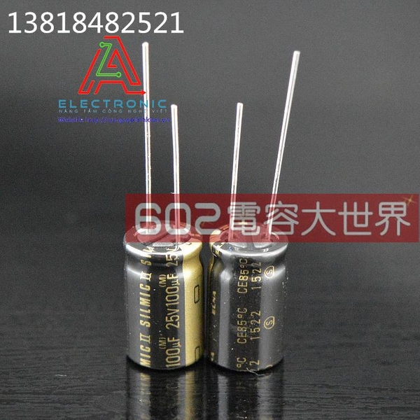 Tụ điện phân ELNA SILMIC II RFS 25v100uf 10*16mm