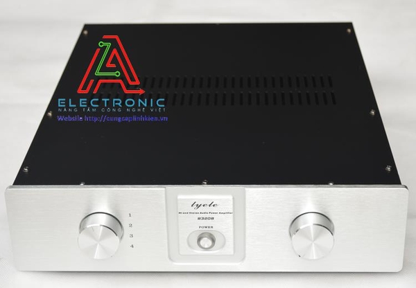 Vỏ hộp nhôm DIY BRZHiFi A3208C 320x80x387mm tông xanh