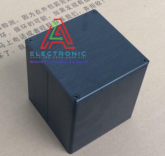 Vỏ hộp nhôm DIY BRZHiFi khung nhôm biến áp 90x90x104mm thân  đen