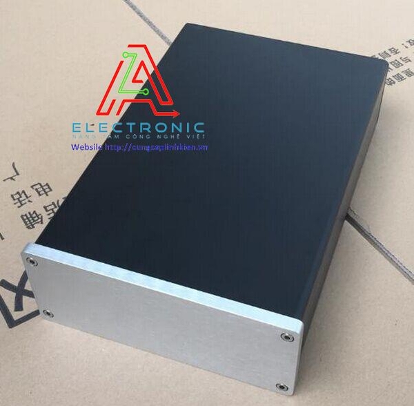 Vỏ hộp nhôm DIY BRZHiFi  1706 172x60x251mm thân đen mặt trắng