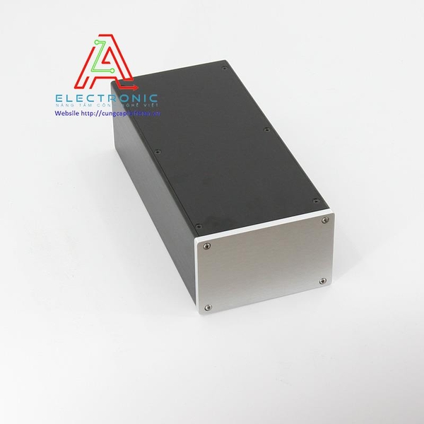 Vỏ hộp nhôm DIY BRZHiFi 1409 145x90x311mm mặt trắng thân đen