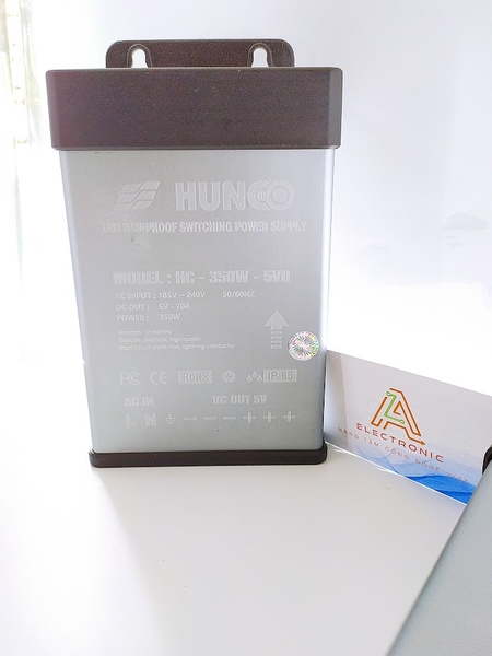 Nguồn LED 5V 350W 70A, hunco 5V 70A 350W (BH 3T) vỏ nhôm G9-T4