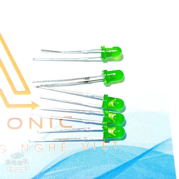LED xanh lá cây 3mm màu xanh (gói 10chiếc ) RK-237 K1G4