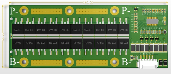 Mạch BMS 3S 4S 150A hệ 3.7V có chống chập tải, sạc xả chung, bảo vệ chống chập tải, quá nhiệt, quá áp
