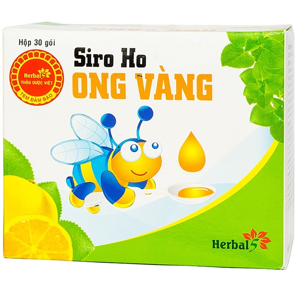 Siro Ho Ong Vàng Herbal Thảo Dược Việt Hộp 30 gói
