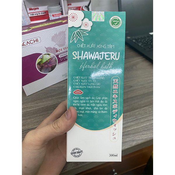 Chiết Xuất Tinh Chất Xông Tắm Shawajeru Herbal Bath Làm Sạch Da Góp Phần Ngăn Ngừa Làm Dịu Da Cho Làn Da Mịn Màng Và Thơm Mát Lọ 300ml