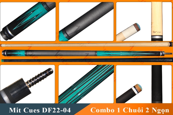 Cơ, Gậy Bi-a Mit Cues DF22-04 02 Ngọn (Ngọn Nguyên Bản, Ngọn Carbon Mit)