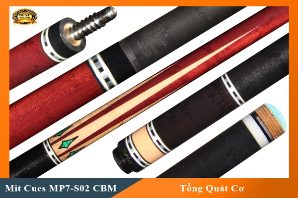 Cơ,Gậy Bi-a Mit Cues MP7-S02 ngọn carbon Mit | 1Cue.vn