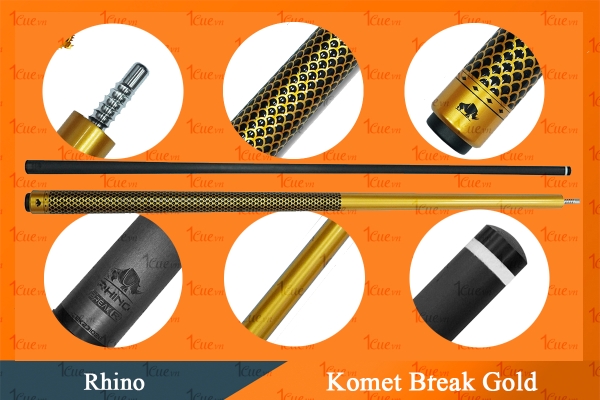 Cơ Gậy Bi-a Phá Rhino Break Komet Gold 1Cue.vn