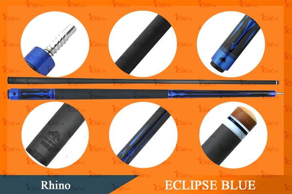 Cơ,Gậy Bi-a Rhino ECLIPSE Series  Blue ngọn carbon Rhino 1Cue.vn