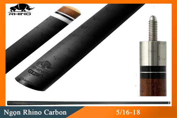 Ngọn Cơ Bi-a Rhino Carbon Ren 5-16-18 1Cue.vn