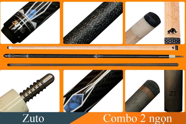 Cơ, Gậy Bi-a Zuto Recar Full Carbon ( Combo 2 ngọn )