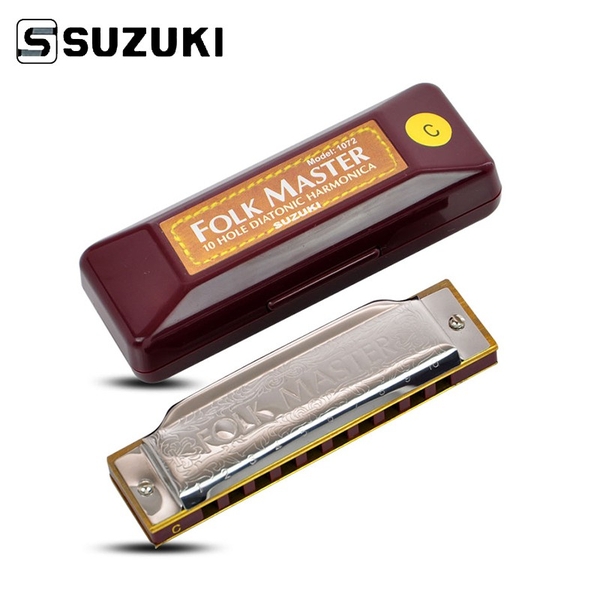 SUZUKI FOLK MASTER 10 HOLE DIATONIC HARMONICA