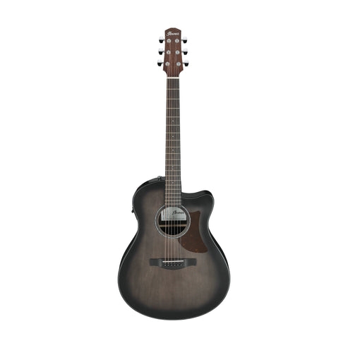 Đàn Guitar Acoustic Ibanez AAM70CE Transparent Charcoal Burst Low, Natural Open