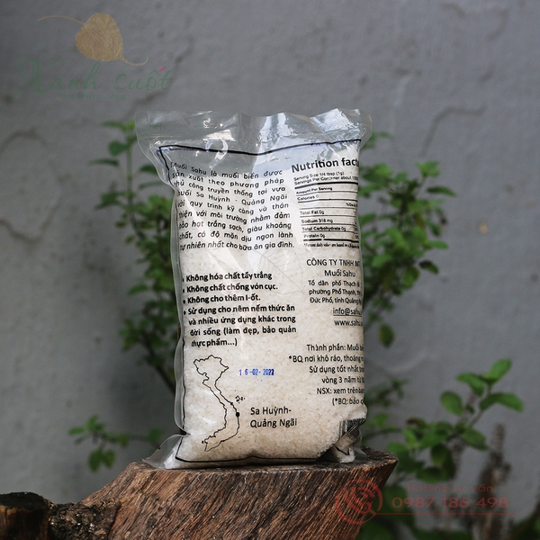 [Sahu] Muối Hột/ Muối Hạt- Sa Huynh Coarse Salt Xanh Suốt