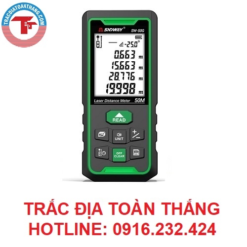 MÁY ĐO KHOẢNG CÁCH TIA XANH SNDWAY SW-50G